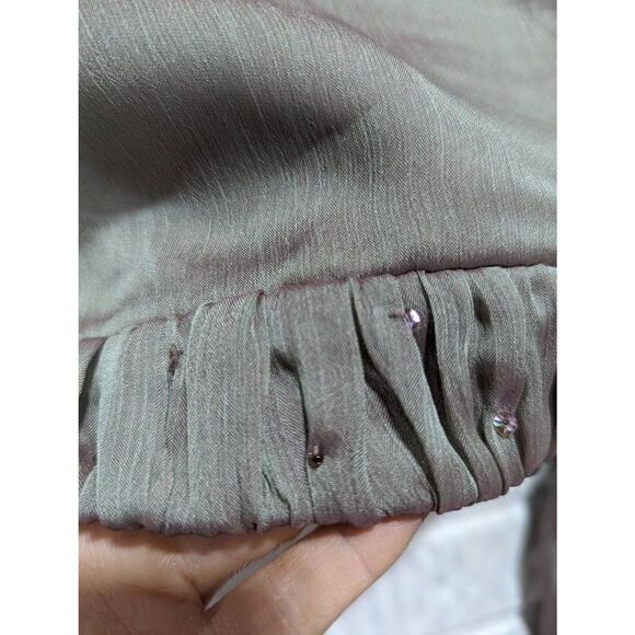 Ignite Evenings by Carol Lin Womens Iridescent Green Sequin Gown & Jacket 8 NWT - Picture 10 of 12